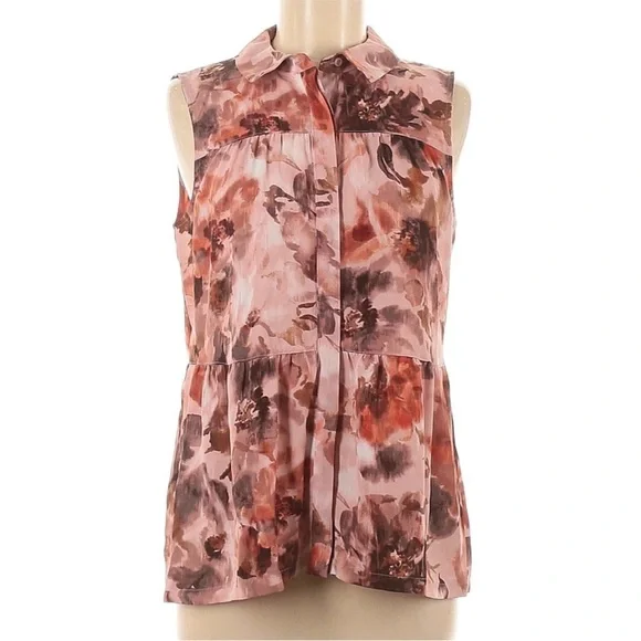 Floral Buttoned Blouse with Mandarin Collar - Picture 6 of 8